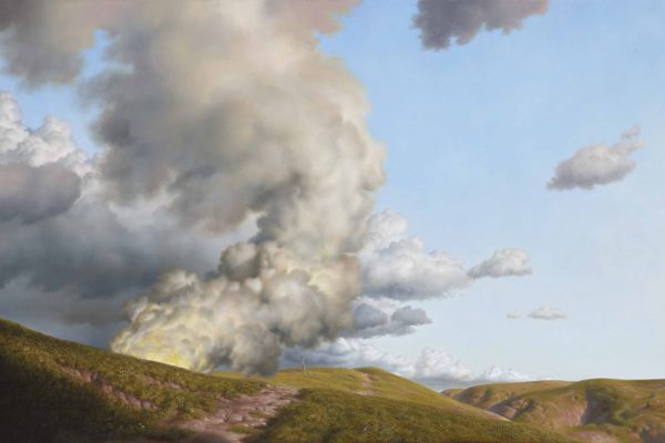 Title; Rupture. Medium ; Oil on linen. Size; 56cm by 83cm . 2012